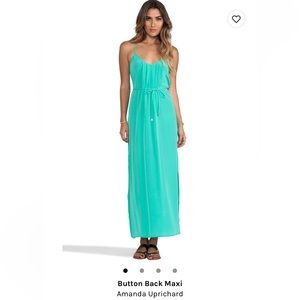 Amanda Uprichard Button Back Maxi (size: small, color: mint)